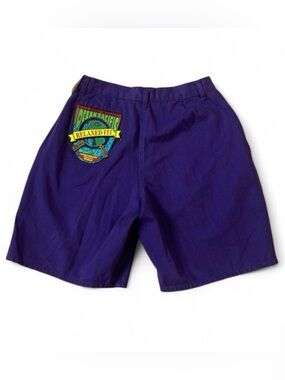 NWT Ocean Pacific Deadstock Pleated Purple Shorts Men's 28" 100% Cotton